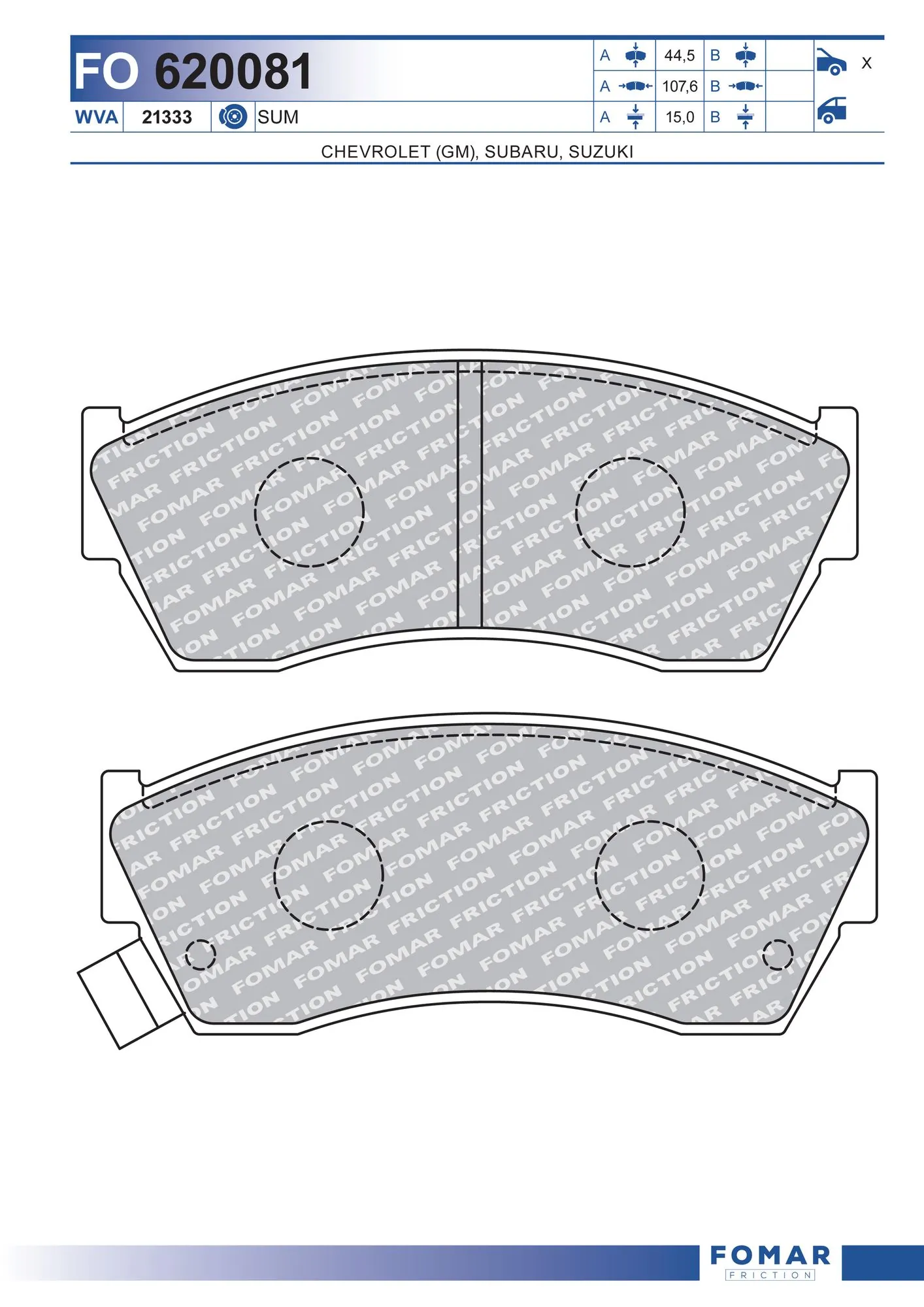 Brake Pad Set, disc brake